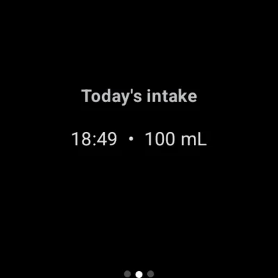 The history screen listing the day's logged drinks